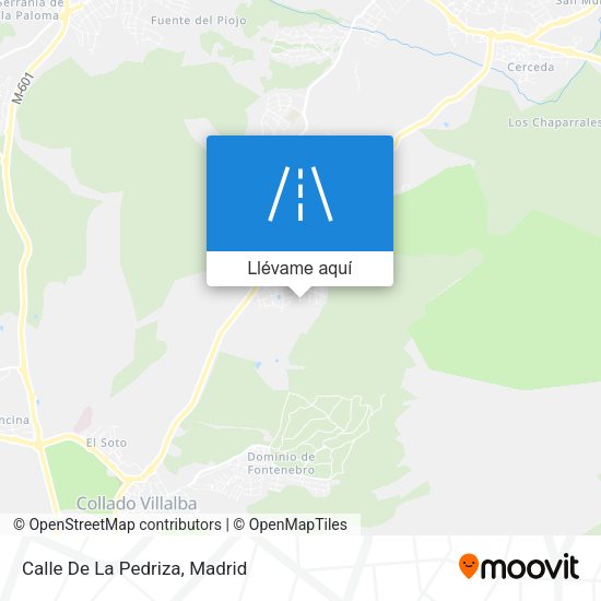 Mapa Calle De La Pedriza