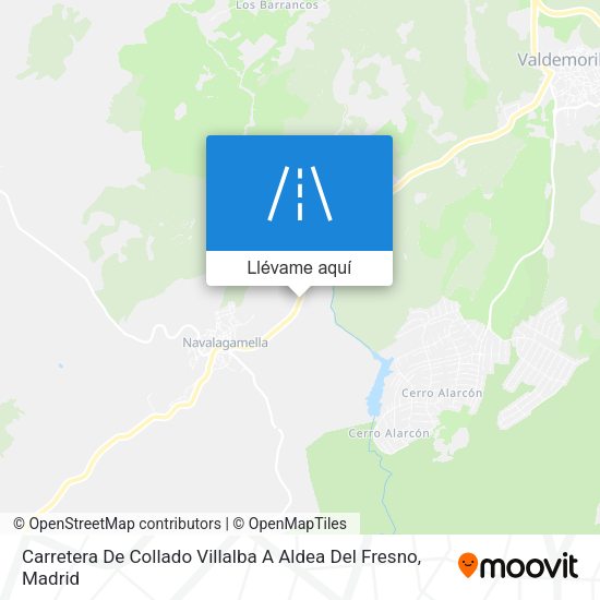Mapa Carretera De Collado Villalba A Aldea Del Fresno