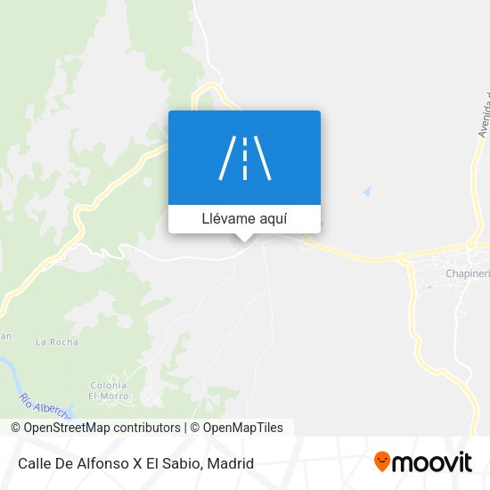 Mapa Calle De Alfonso X El Sabio