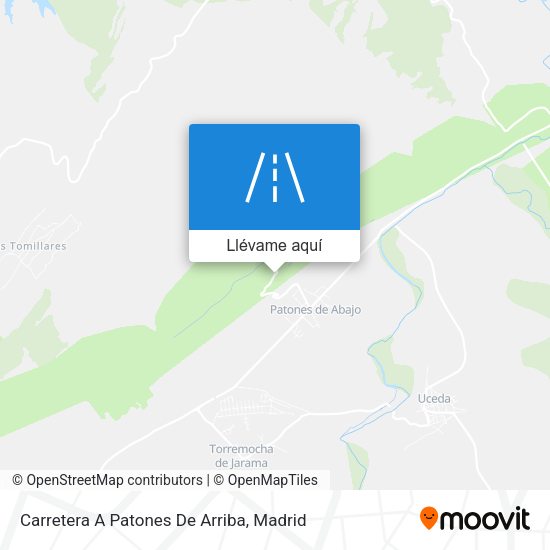 Mapa Carretera A Patones De Arriba