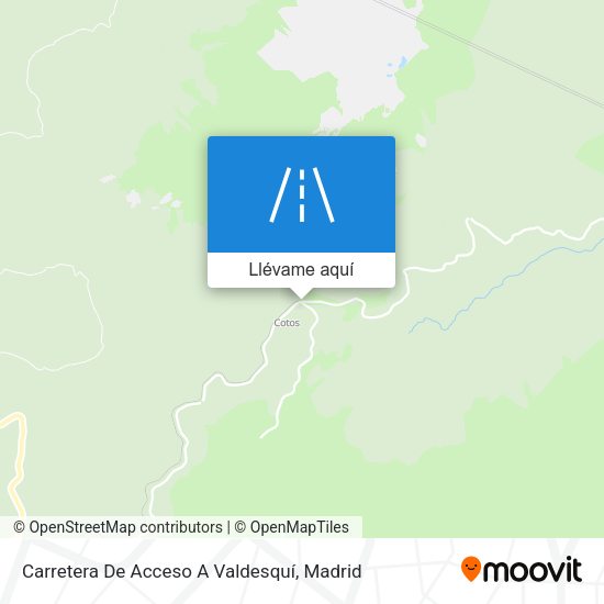 Mapa Carretera De Acceso A Valdesquí