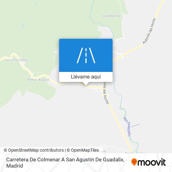 Mapa Carretera De Colmenar A San Agustín De Guadalix