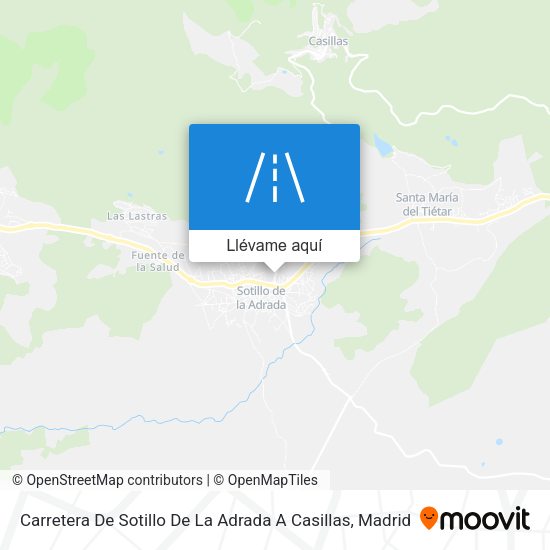 Mapa Carretera De Sotillo De La Adrada A Casillas