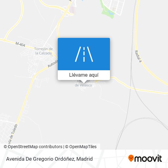 Mapa Avenida De Gregorio Ordóñez