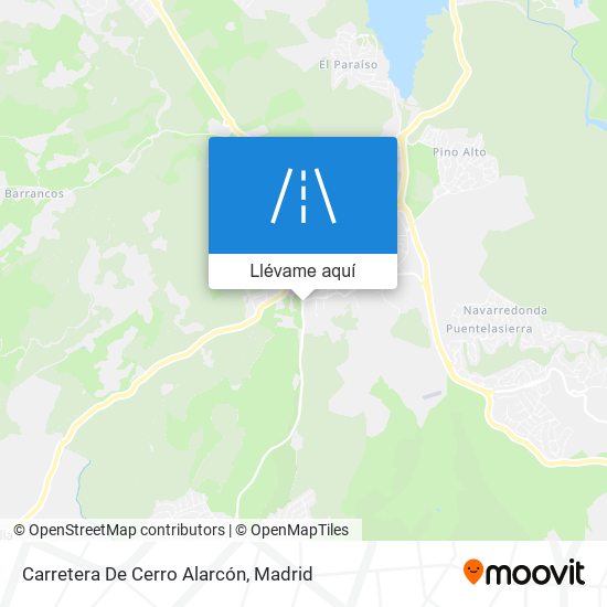 Mapa Carretera De Cerro Alarcón