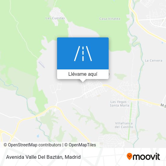 Mapa Avenida Valle Del Baztán