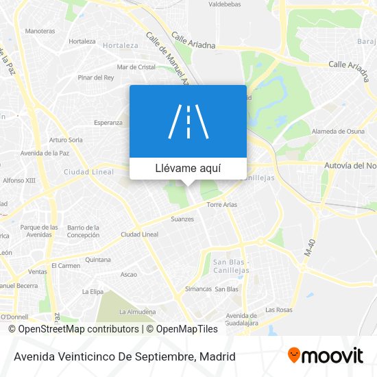 Mapa Avenida Veinticinco De Septiembre