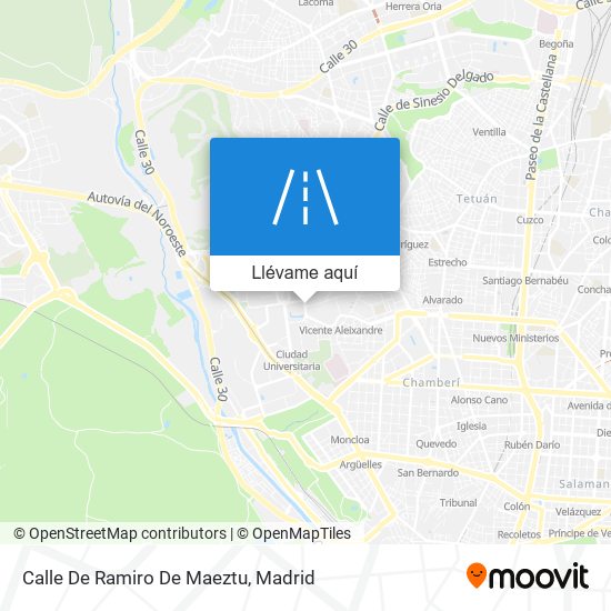 Mapa Calle De Ramiro De Maeztu