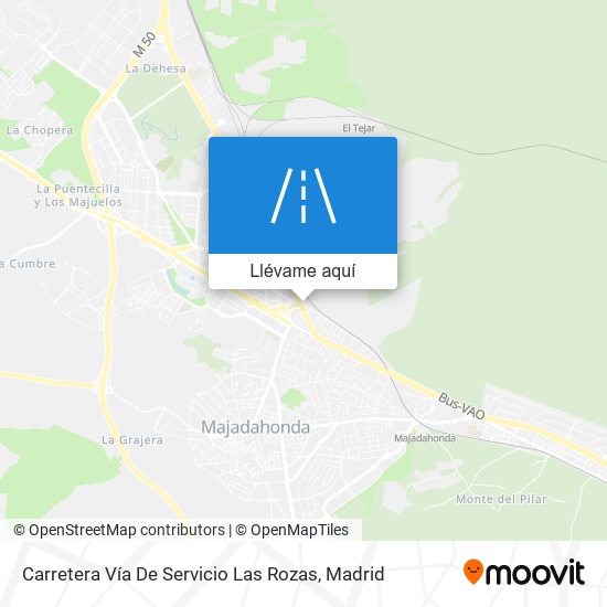 Mapa Carretera Vía De Servicio Las Rozas