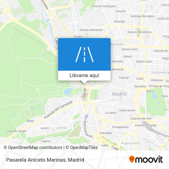 Mapa Pasarela Aniceto Marinas
