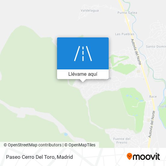 Mapa Paseo Cerro Del Toro