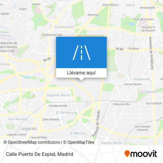 Mapa Calle Puerto De Espiel