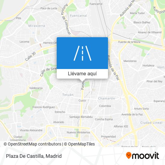 Mapa Plaza De Castilla