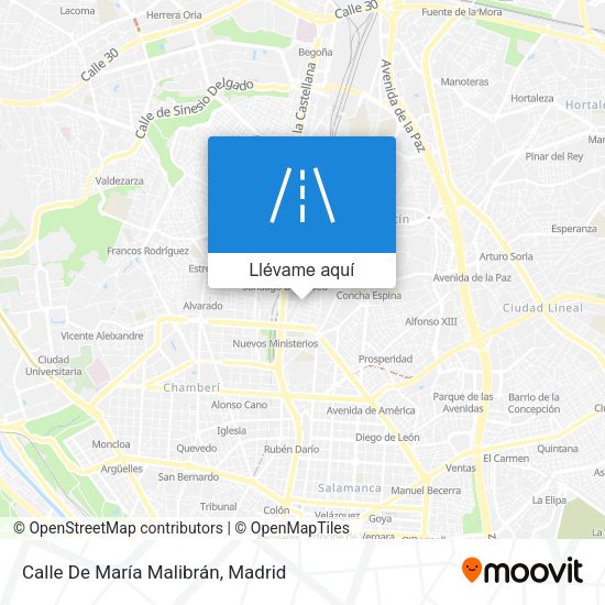 Mapa Calle De María Malibrán