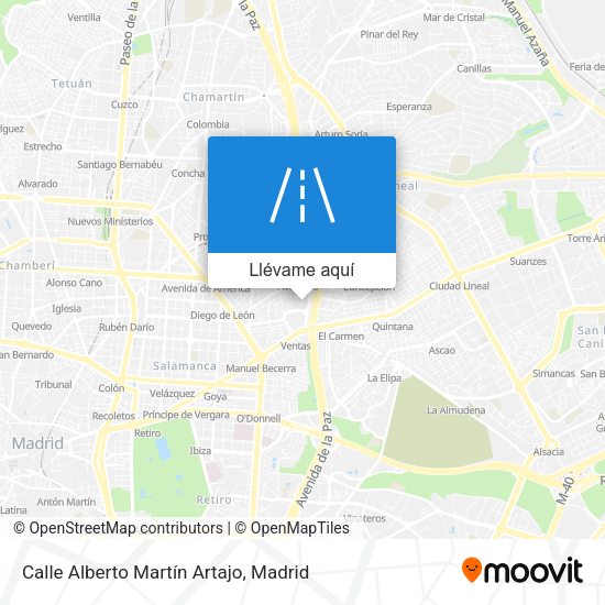 Mapa Calle Alberto Martín Artajo