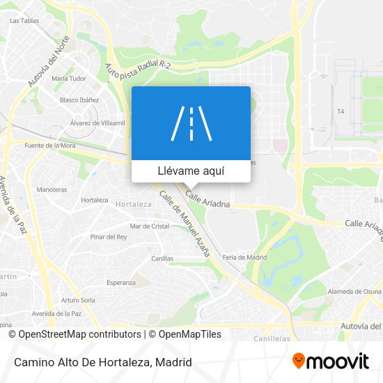 Mapa Camino Alto De Hortaleza