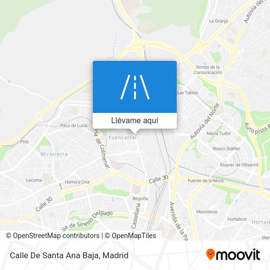 Mapa Calle De Santa Ana Baja
