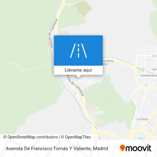 Mapa Avenida De Francisco Tomás Y Valiente