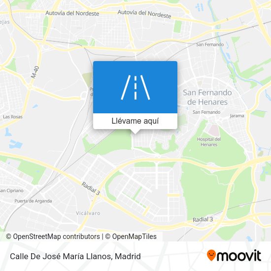 Mapa Calle De José María Llanos