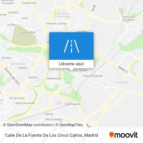 Mapa Calle De La Fuente De Los Cinco Caños
