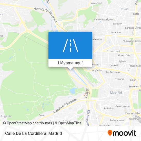 Mapa Calle De La Cordillera