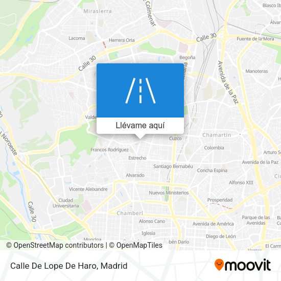 Mapa Calle De Lope De Haro