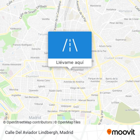 Mapa Calle Del Aviador Lindbergh