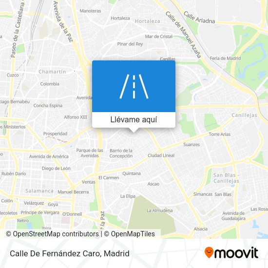 Mapa Calle De Fernández Caro