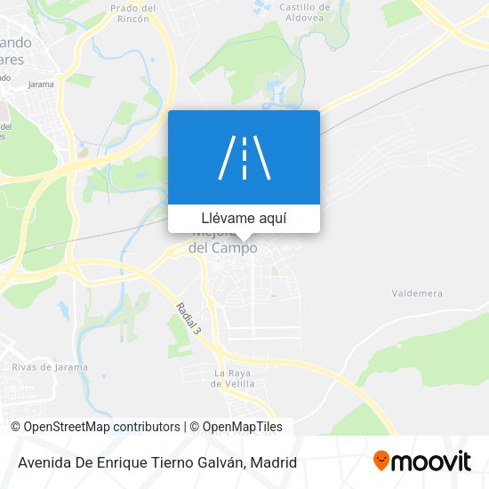 Mapa Avenida De Enrique Tierno Galván