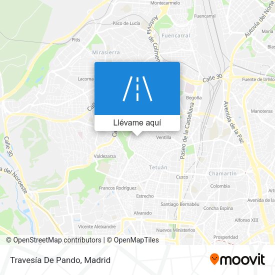 Mapa Travesía De Pando