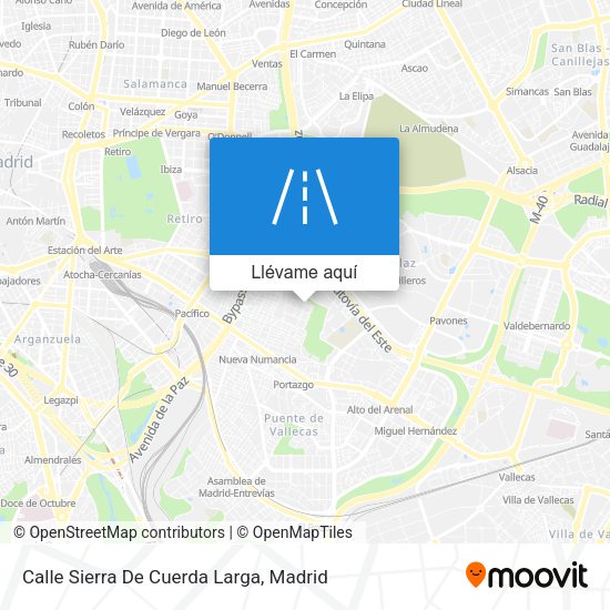 Mapa Calle Sierra De Cuerda Larga