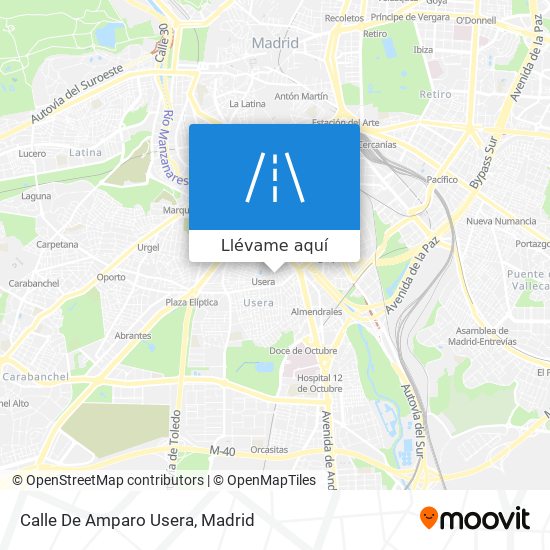 Mapa Calle De Amparo Usera