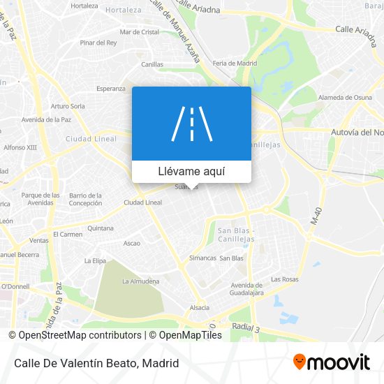 Mapa Calle De Valentín Beato
