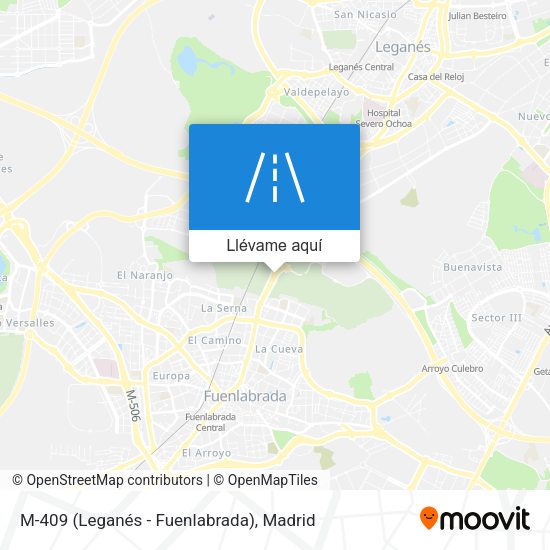 Mapa M-409 (Leganés - Fuenlabrada)