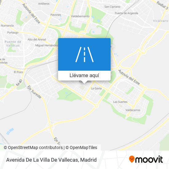 Mapa Avenida De La Villa De Vallecas