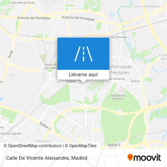 Mapa Calle De Vicente Aleixandre