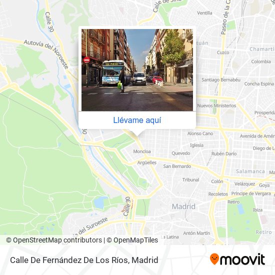 Mapa Calle De Fernández De Los Ríos