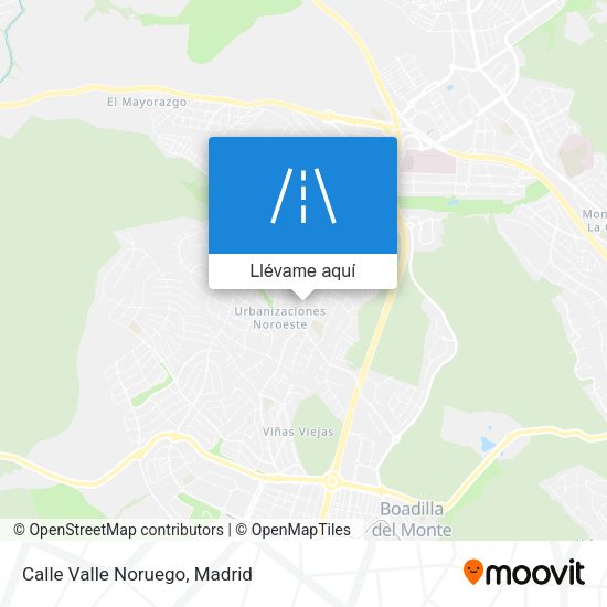 Mapa Calle Valle Noruego