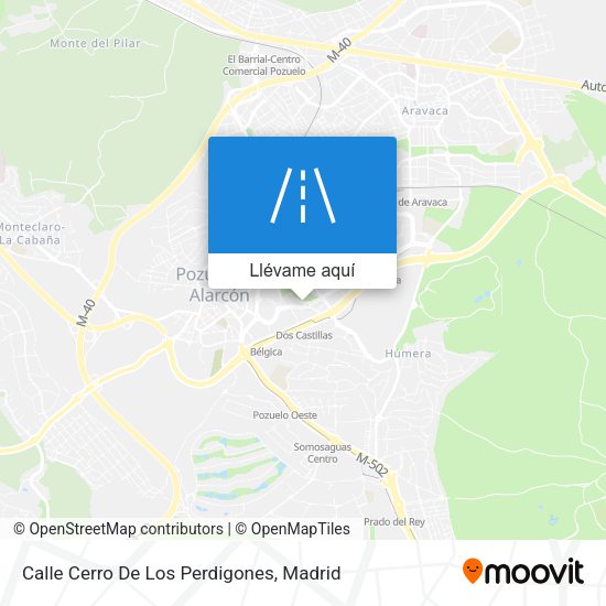 Mapa Calle Cerro De Los Perdigones