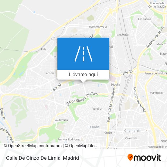 Mapa Calle De Ginzo De Limia