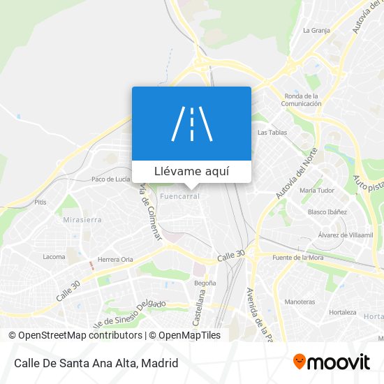 Mapa Calle De Santa Ana Alta