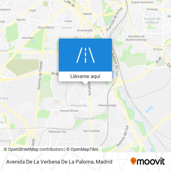 Mapa Avenida De La Verbena De La Paloma