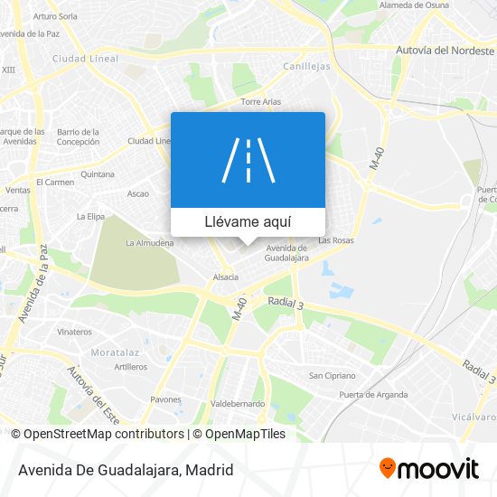 Mapa Avenida De Guadalajara