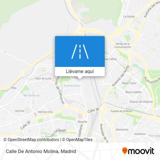 Mapa Calle De Antonio Molina