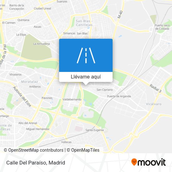 Mapa Calle Del Paraíso