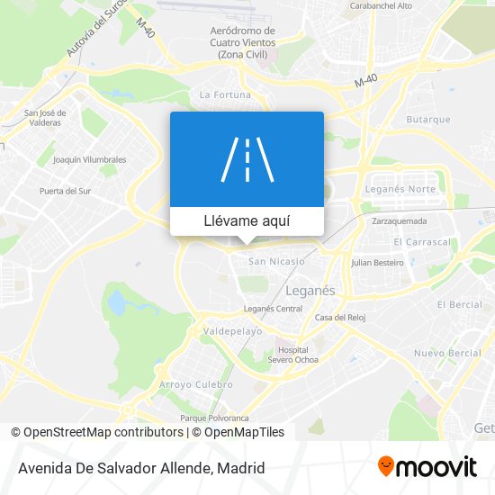 Mapa Avenida De Salvador Allende