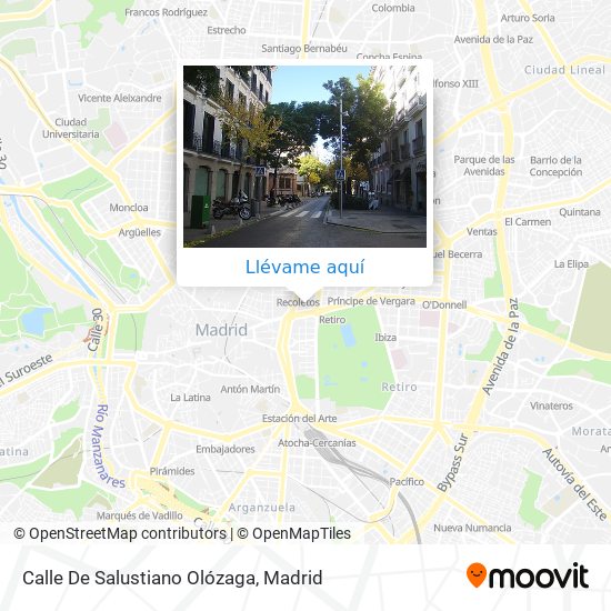 Mapa Calle De Salustiano Olózaga