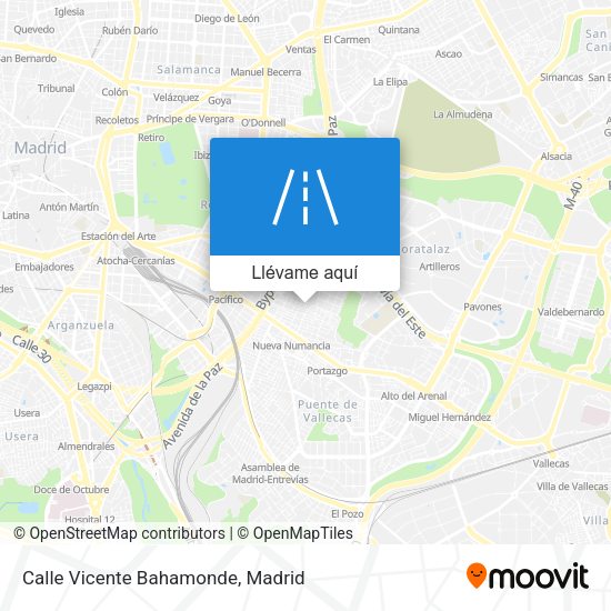 Mapa Calle Vicente Bahamonde