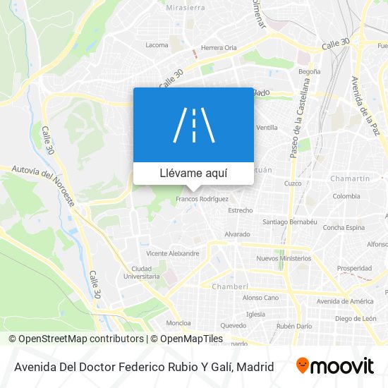 Mapa Avenida Del Doctor Federico Rubio Y Galí