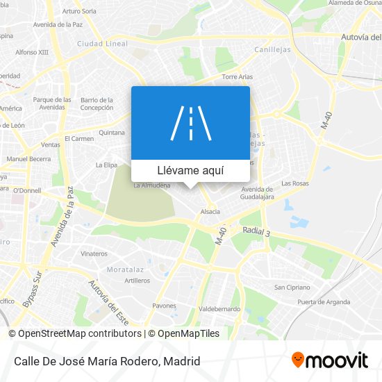 Mapa Calle De José María Rodero